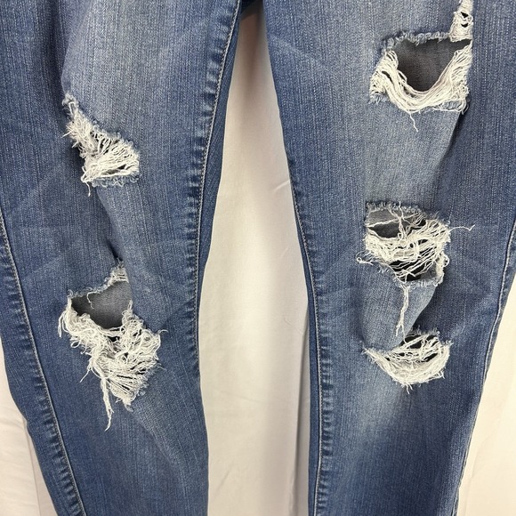Torrid Premium Women's Jegging Jeans Blue 16R Distressed Crop 26"‎ Inseam - Picture 4 of 16